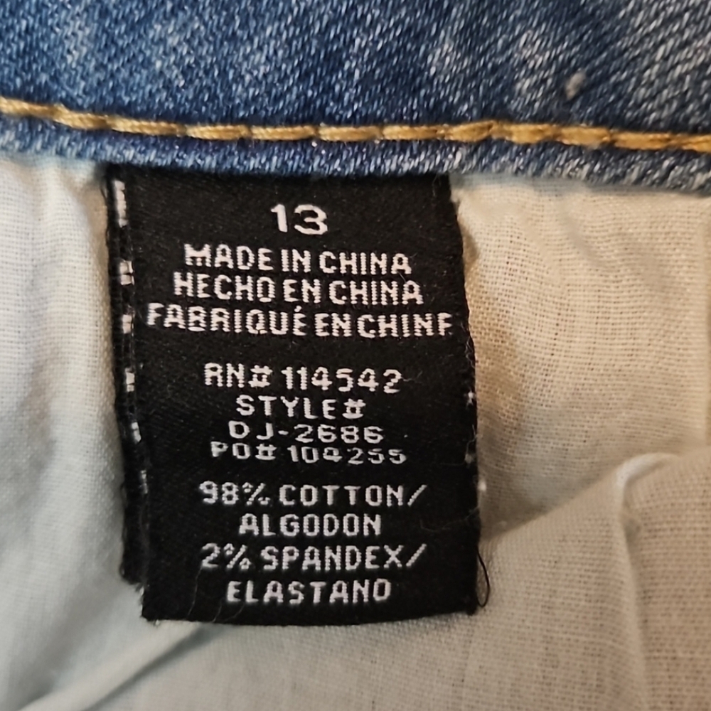 Dollhouse 13 Charley High-Rise Distressed Light Blue Jeans Juniors 13 RN114542 - Picture 8 of 14